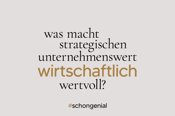 Was macht strategischen Unternehmenswert wirtschaftlich wertvoll?