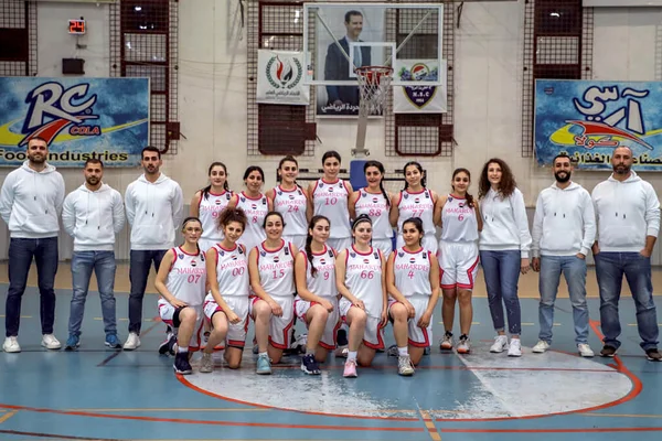 Basketball-Frauenmannschaft in Mahrdeh, Syrien