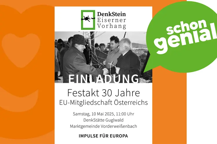 Einladung zum Festakt 30 Jahre EU-Mitgliedschaft Österreichs